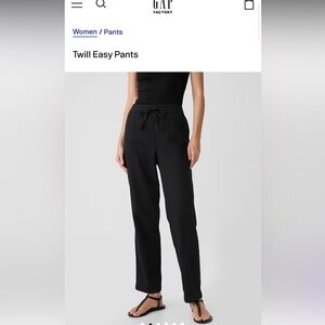 Gap Twill Easy Pants, Black, Size M, NWOT